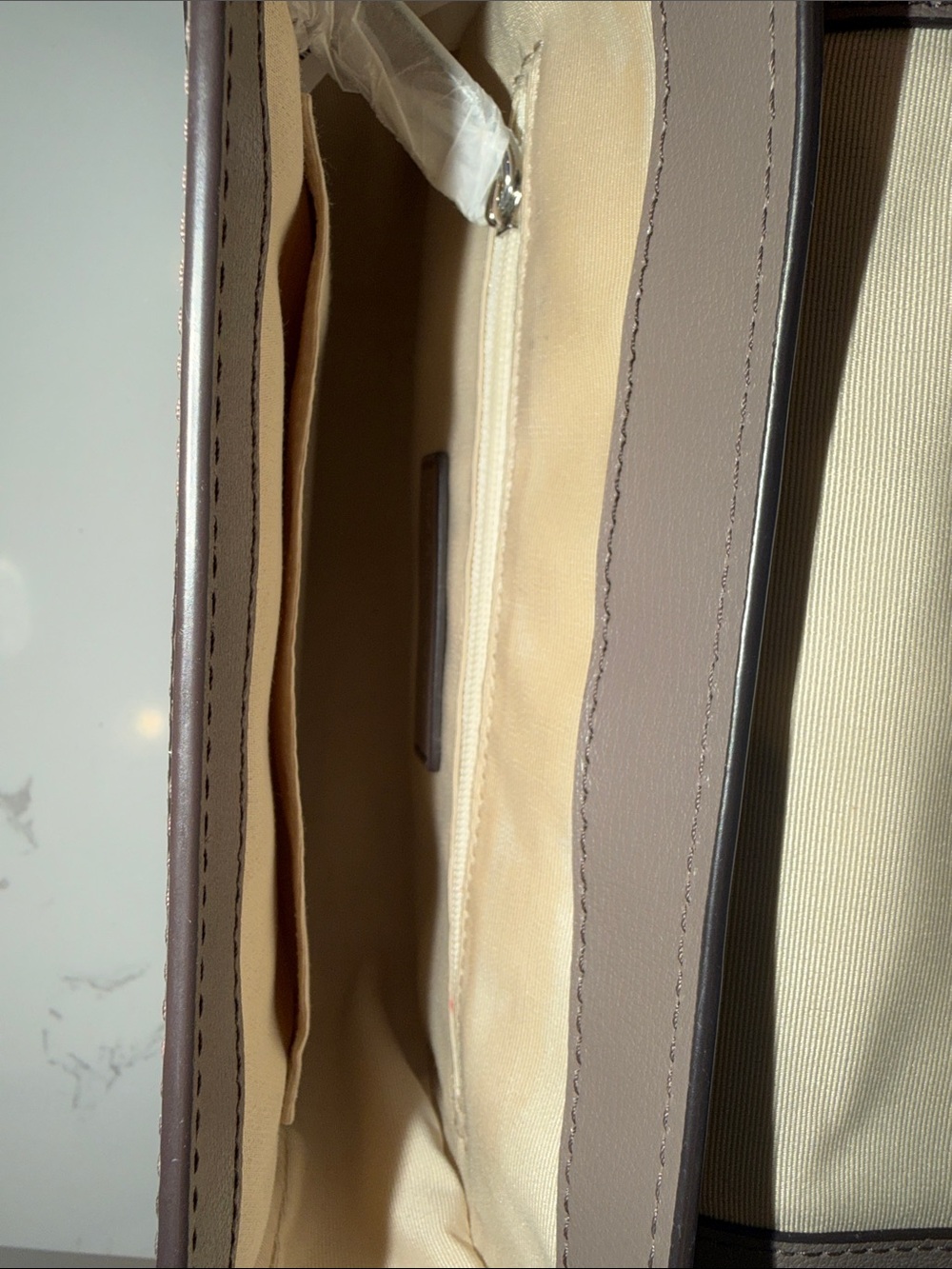 Marc Jacobs Taupe Leather Crossbody Bag - Picture 6 of 13